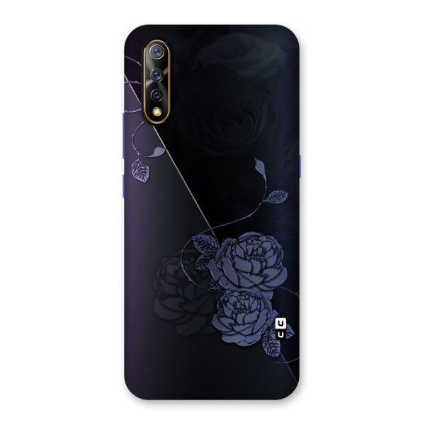 Voilet Floral Design Back Case for Vivo S1