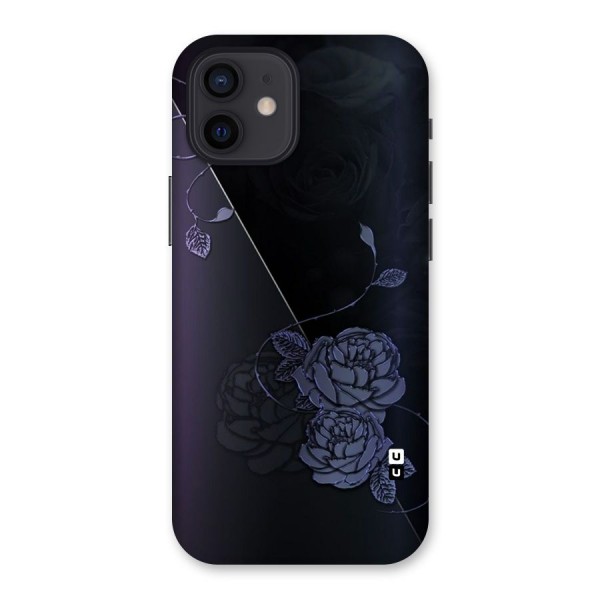 Voilet Floral Design Back Case for iPhone 12