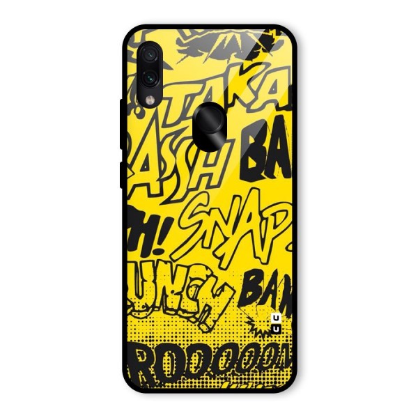 Vroom Snap Glass Back Case for Redmi Note 7