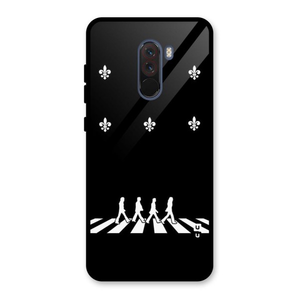 Walking Four Glass Back Case for Poco F1