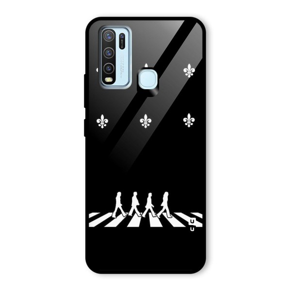 Walking Four Glass Back Case for Vivo Y30