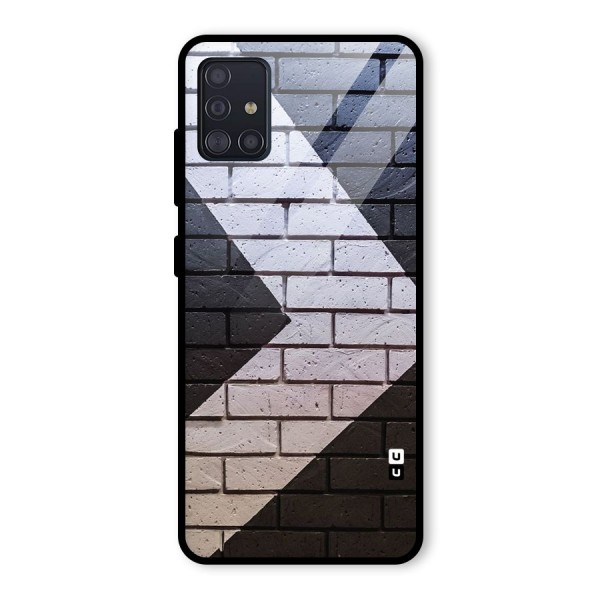 Wall Arrow Design Glass Back Case for Galaxy A51