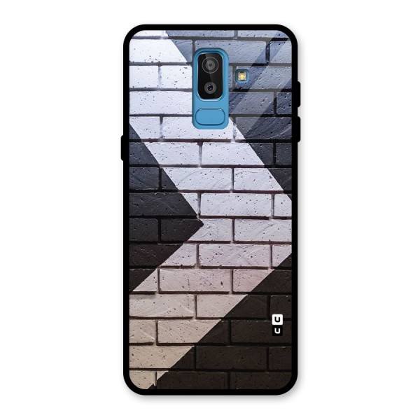 Wall Arrow Design Glass Back Case for Galaxy J8