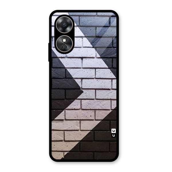 Wall Arrow Design Glass Back Case for Oppo A17