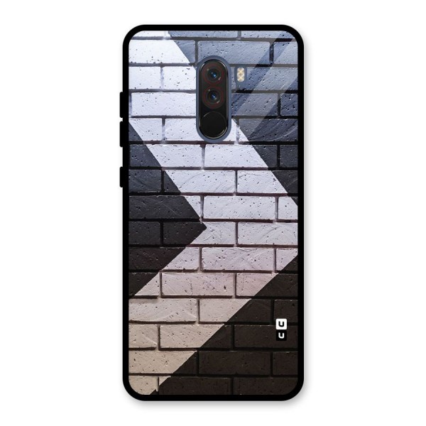 Wall Arrow Design Glass Back Case for Poco F1