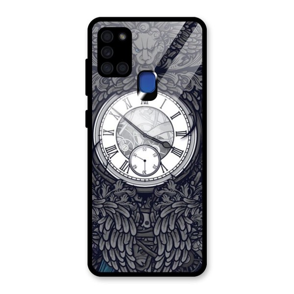 Wall Clock Glass Back Case for Galaxy A21s