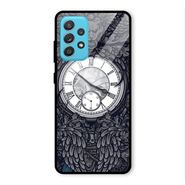 Wall Clock Glass Back Case for Galaxy A52s 5G