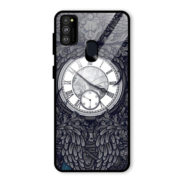 Wall Clock Glass Back Case for Galaxy M21