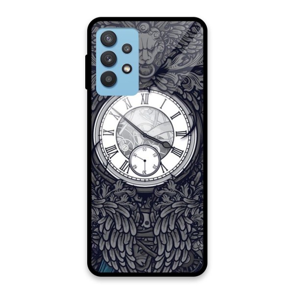 Wall Clock Glass Back Case for Galaxy M32 5G