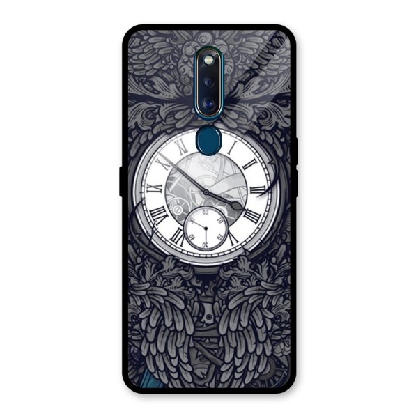 Wall Clock Glass Back Case for Oppo F11 Pro