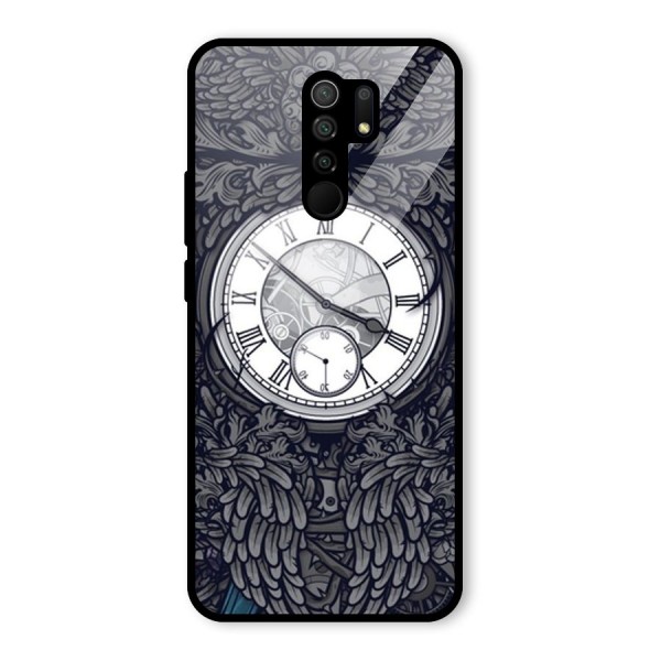 Wall Clock Glass Back Case for Redmi 9 Prime