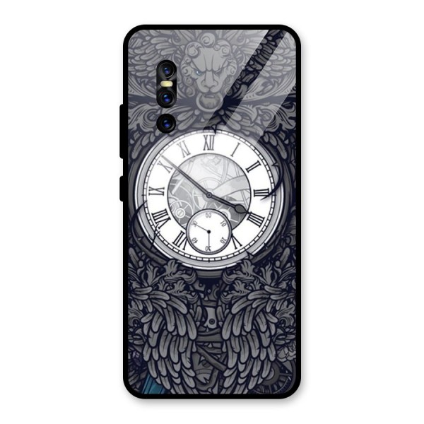 Wall Clock Glass Back Case for Vivo V15 Pro