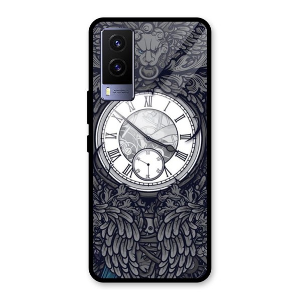 Wall Clock Glass Back Case for Vivo V21e 5G