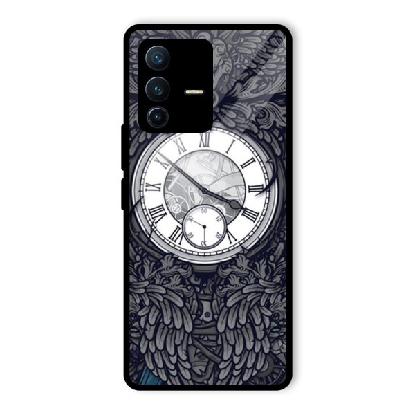 Wall Clock Glass Back Case for Vivo V23 Pro