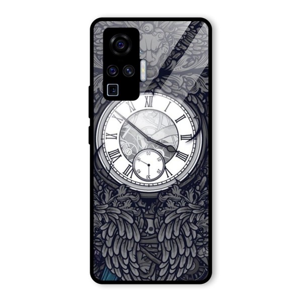 Wall Clock Glass Back Case for Vivo X50 Pro