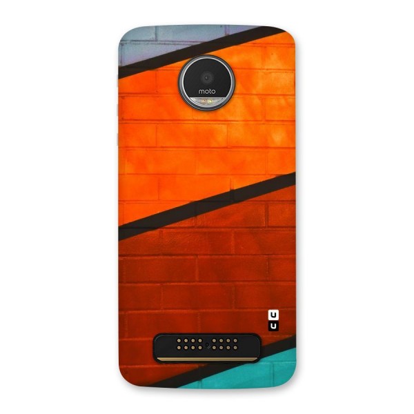 Wall Diagonal Stripes Back Case for Moto Z Play