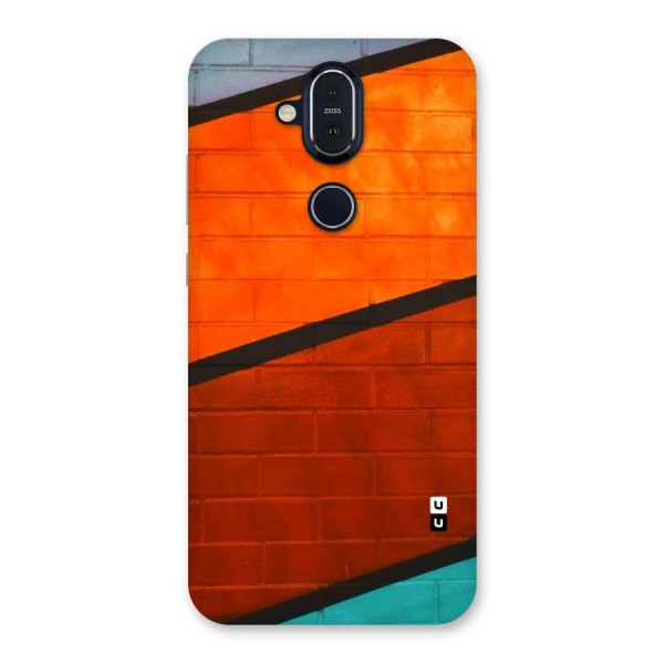 Wall Diagonal Stripes Back Case for Nokia 8.1