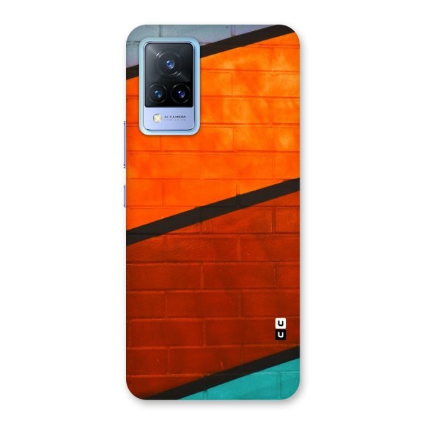 Wall Diagonal Stripes Back Case for Vivo V21 5G