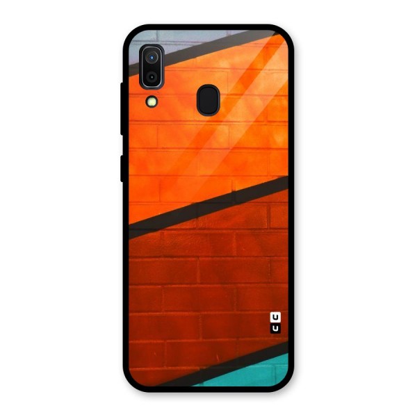 Wall Diagonal Stripes Glass Back Case for Galaxy A30