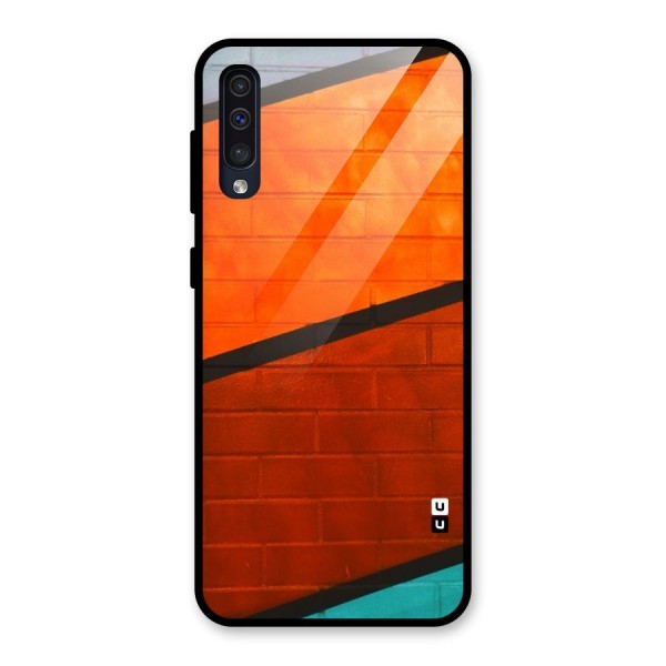 Wall Diagonal Stripes Glass Back Case for Galaxy A50s