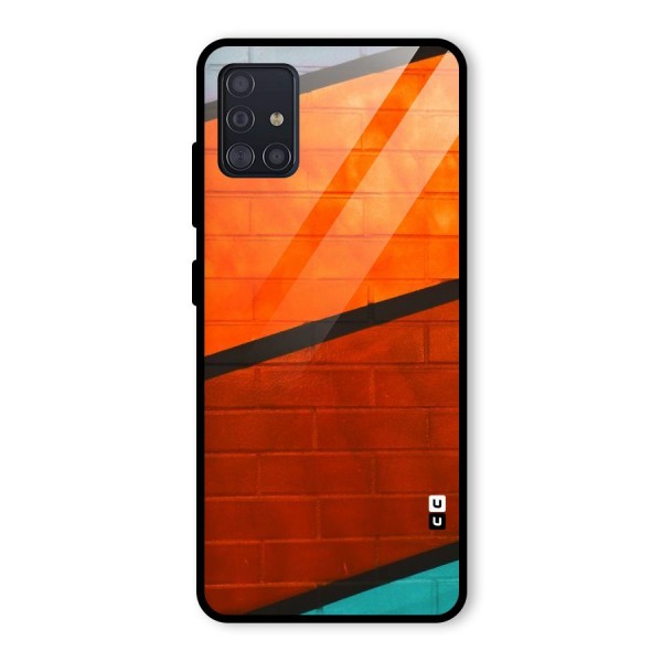 Wall Diagonal Stripes Glass Back Case for Galaxy A51