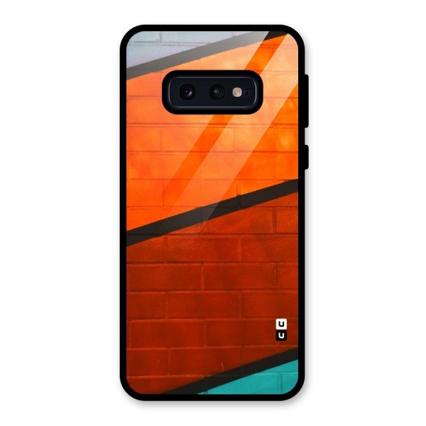 Wall Diagonal Stripes Glass Back Case for Galaxy S10e