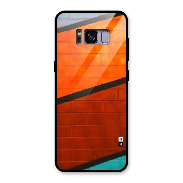 Wall Diagonal Stripes Glass Back Case for Galaxy S8