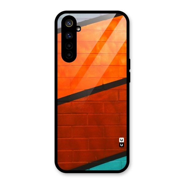 Wall Diagonal Stripes Glass Back Case for Realme 6