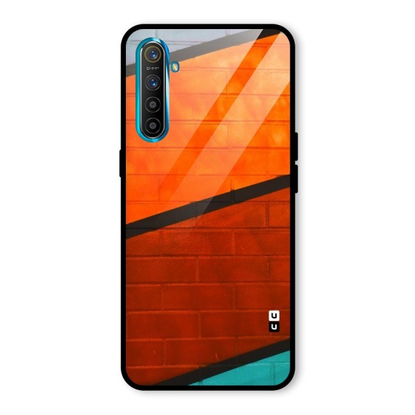 Wall Diagonal Stripes Glass Back Case for Realme XT