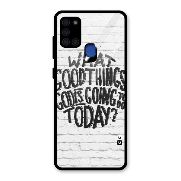 Wall Good Glass Back Case for Galaxy A21s