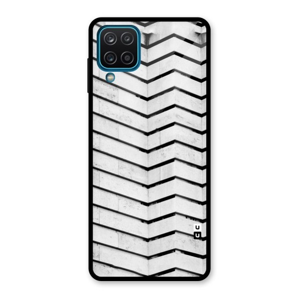 Wall Zig Zag Glass Back Case for Galaxy A12