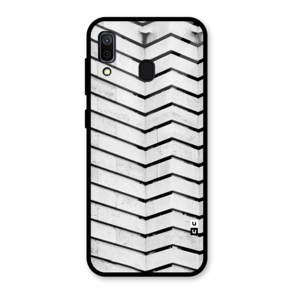 Wall Zig Zag Glass Back Case for Galaxy A30