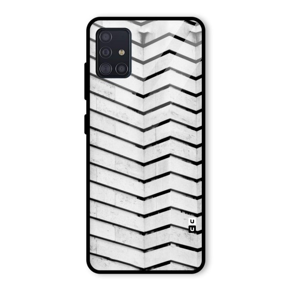 Wall Zig Zag Glass Back Case for Galaxy A51