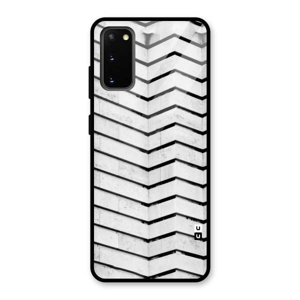 Wall Zig Zag Glass Back Case for Galaxy S20