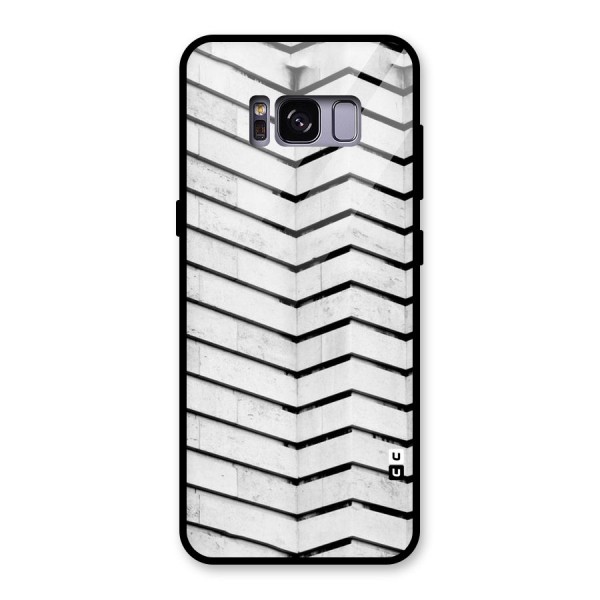 Wall Zig Zag Glass Back Case for Galaxy S8