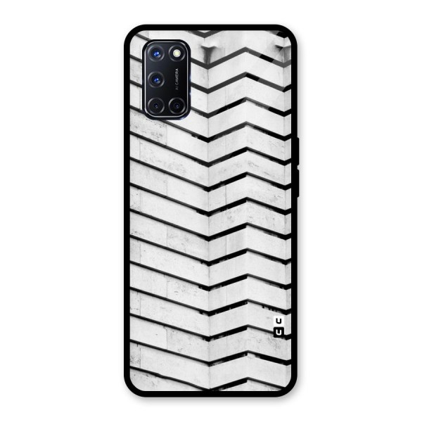 Wall Zig Zag Glass Back Case for Oppo A52