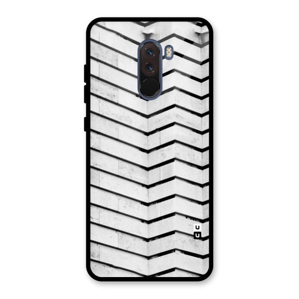 Wall Zig Zag Glass Back Case for Poco F1