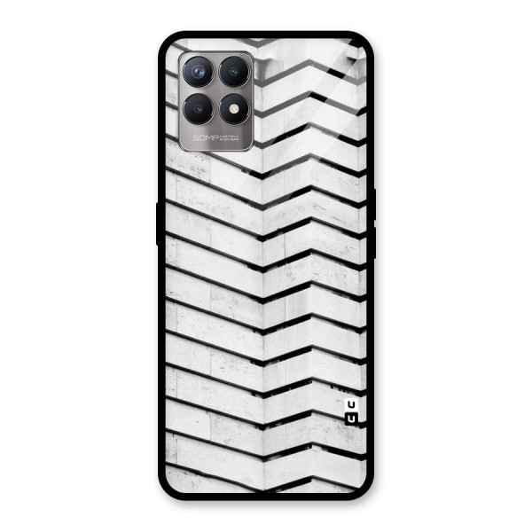 Wall Zig Zag Glass Back Case for Realme 8i