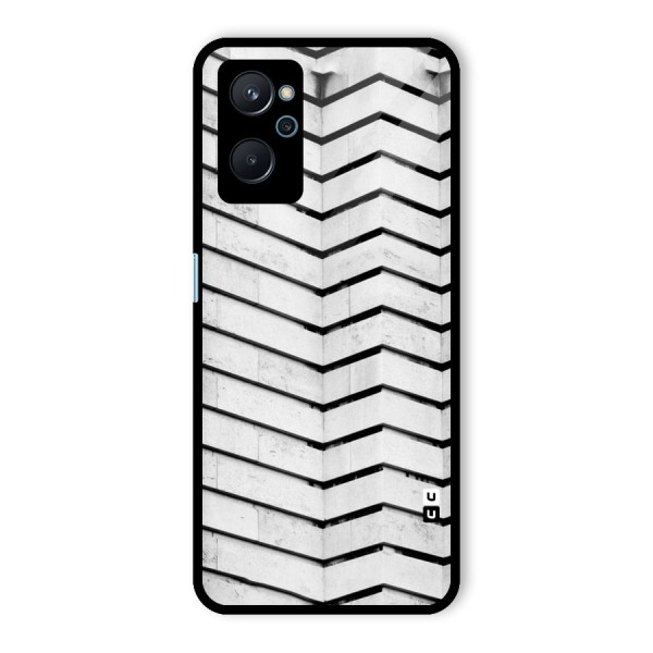 Wall Zig Zag Glass Back Case for Realme 9i