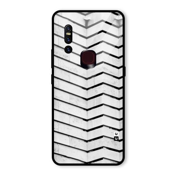 Wall Zig Zag Glass Back Case for Vivo V15