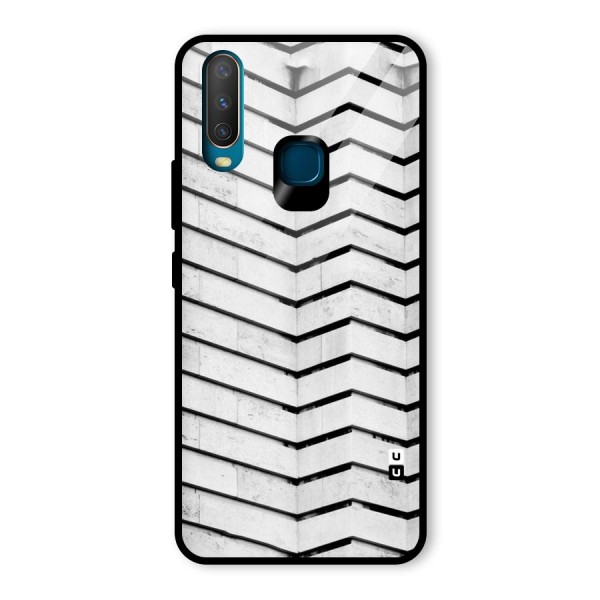 Wall Zig Zag Glass Back Case for Vivo Y12