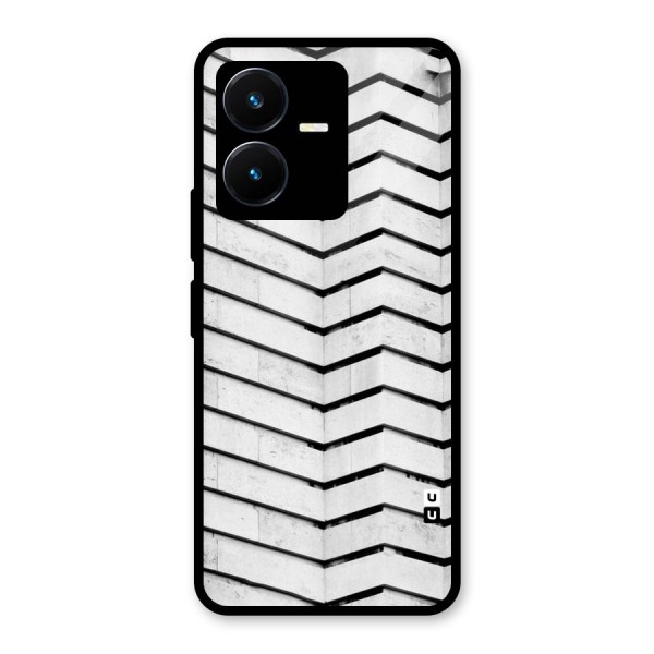 Wall Zig Zag Glass Back Case for Vivo Y22