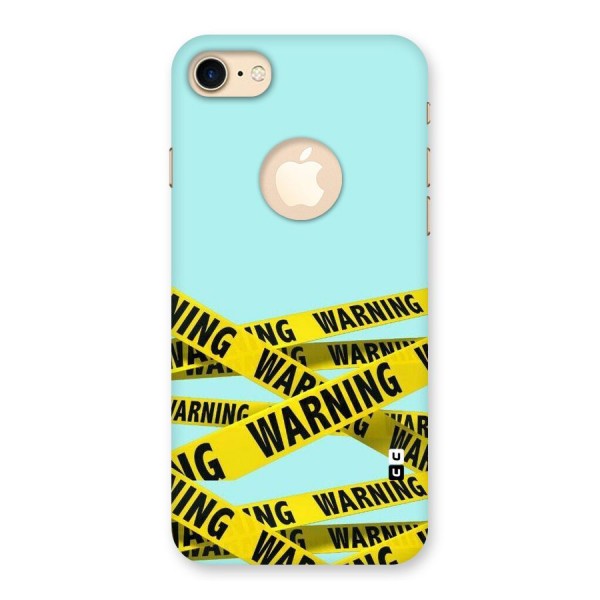 Warning Design Back Case for iPhone 8 Logo Cut