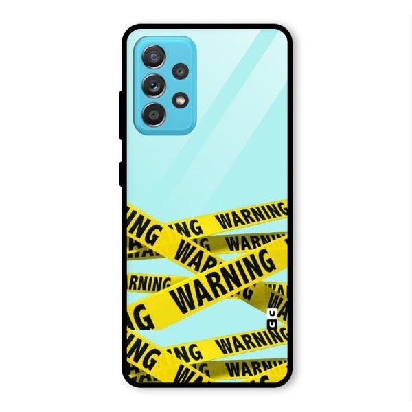 Warning Design Glass Back Case for Galaxy A52s 5G