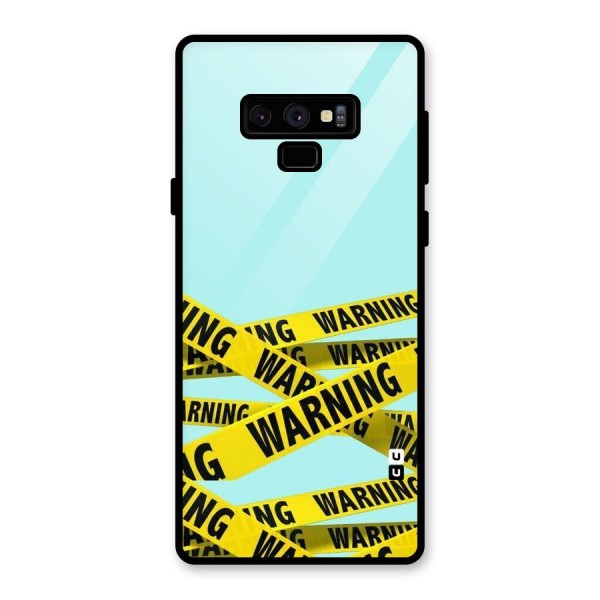 Warning Design Glass Back Case for Galaxy Note 9