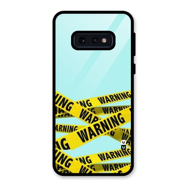 Warning Design Glass Back Case for Galaxy S10e