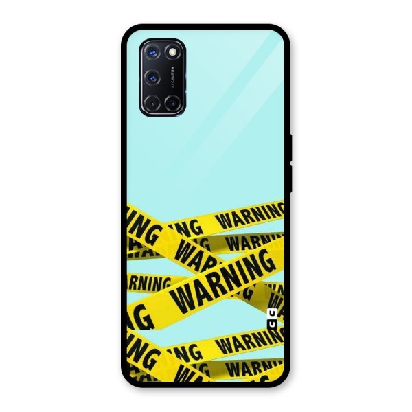 Warning Design Glass Back Case for Oppo A52