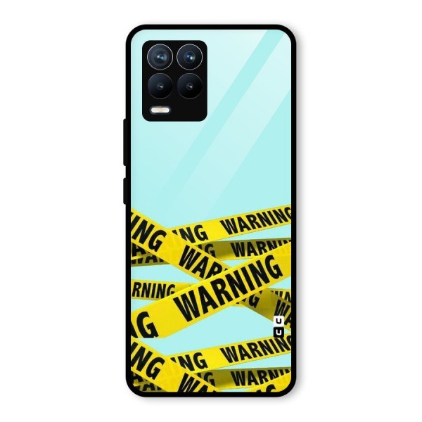 Warning Design Glass Back Case for Realme 8 Pro