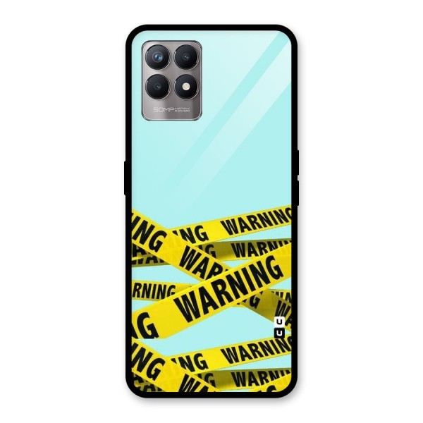 Warning Design Glass Back Case for Realme 8i