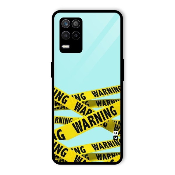 Warning Design Glass Back Case for Realme 9 5G